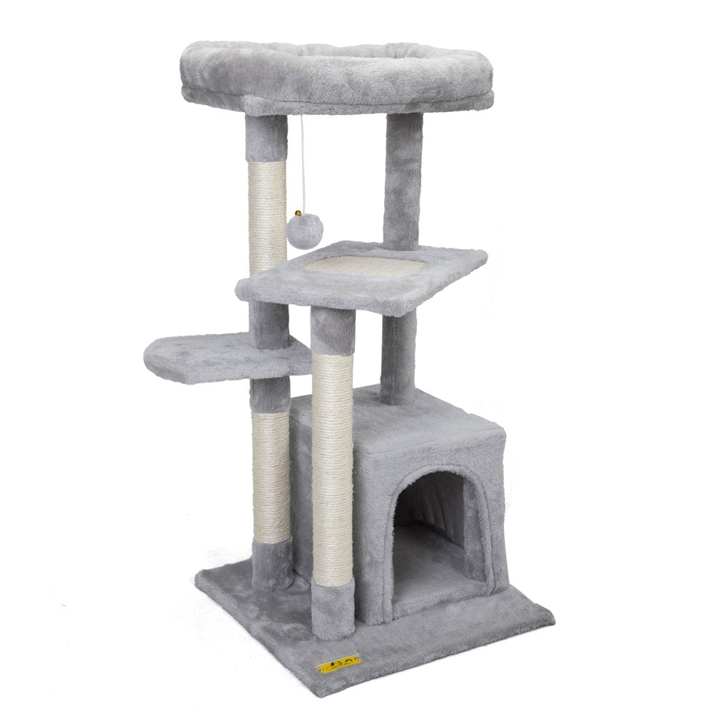 33In Cat Tree & Scratching Post Condo Tower with Dangling Ball