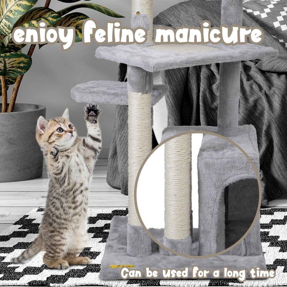 33In Cat Tree & Scratching Post Condo Tower with Dangling Ball