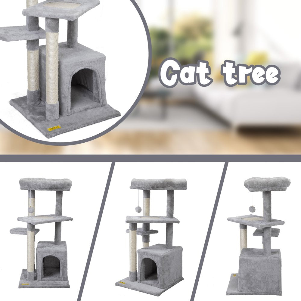 33In Cat Tree & Scratching Post Condo Tower with Dangling Ball