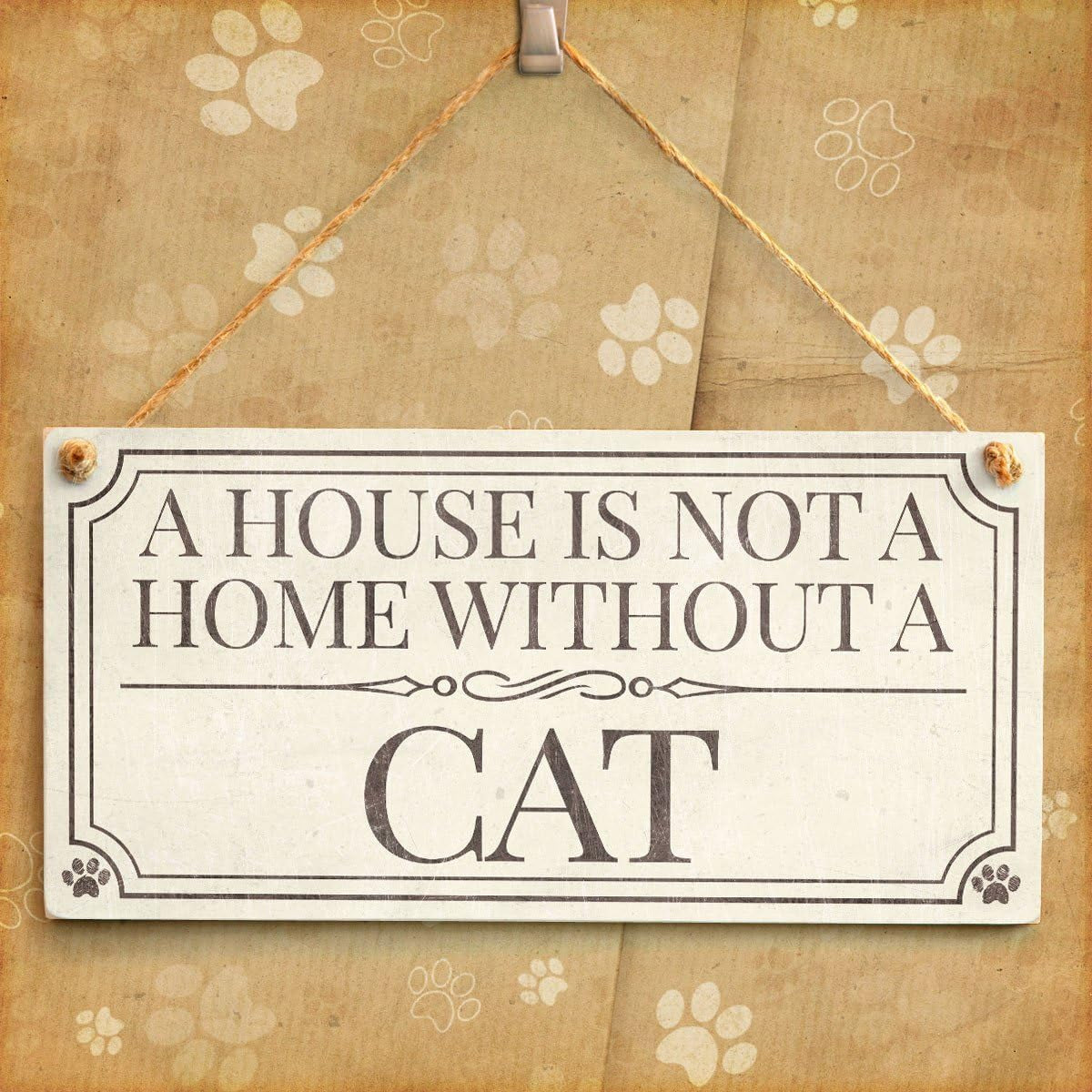 A House Is Not A Home Without A Cat Plaque 