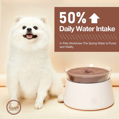 Whisper Quiet Pet Water Fountain with Ceramic Core Pump 