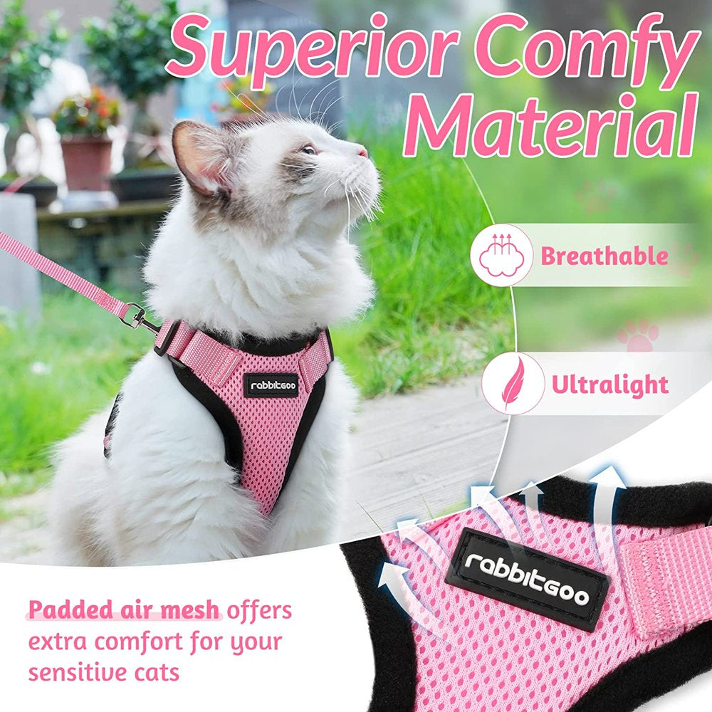 Pink Escape Proof Cat Harness, Leash & Vest