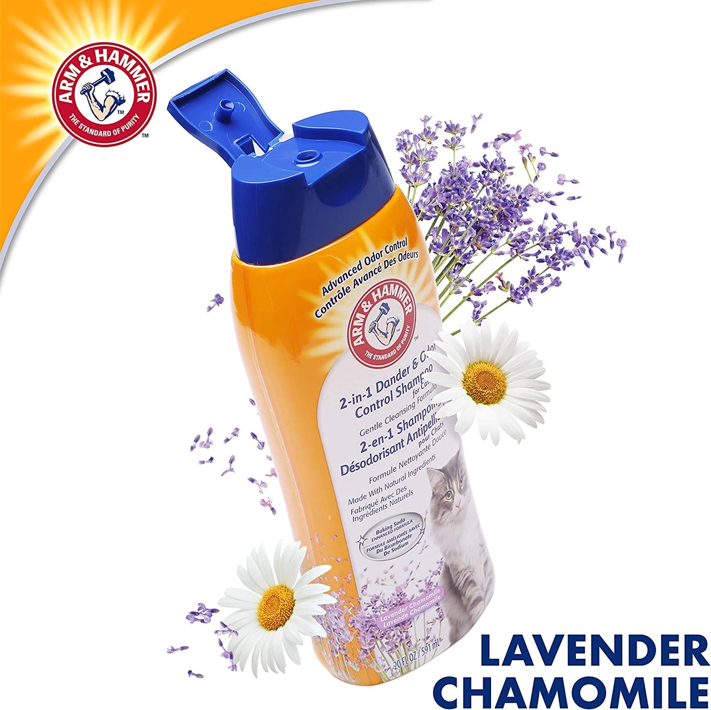 Arm & Hammer 2-In-1 Deodorizing & Dander Reducing Shampoo for Cats 