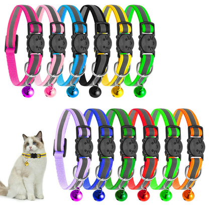 12 Pack Reflective Cat Collars with Bell