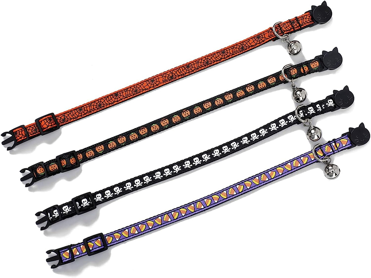 4 Pack Breakaway Cat Collars with Bell