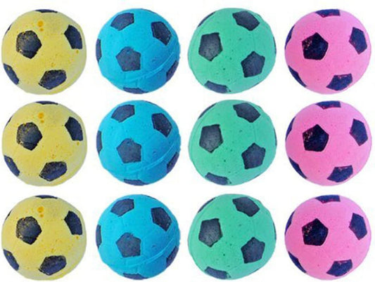 Foam Soccer Balls Cat Toys - Pack of 12