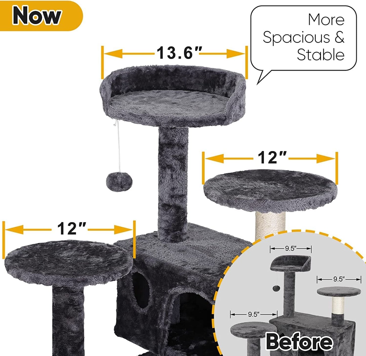 54in Cat Tree Tower Indoor Activity Center