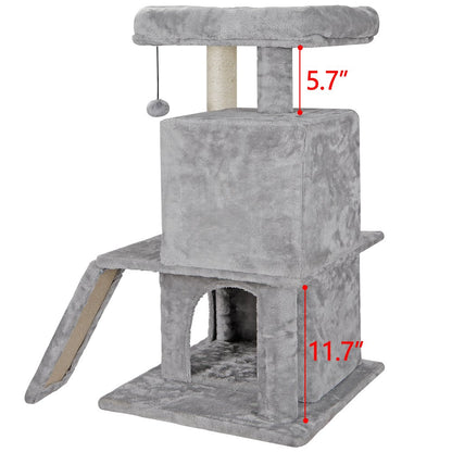 34" Cat Tree Condo & Scratching Post Play House