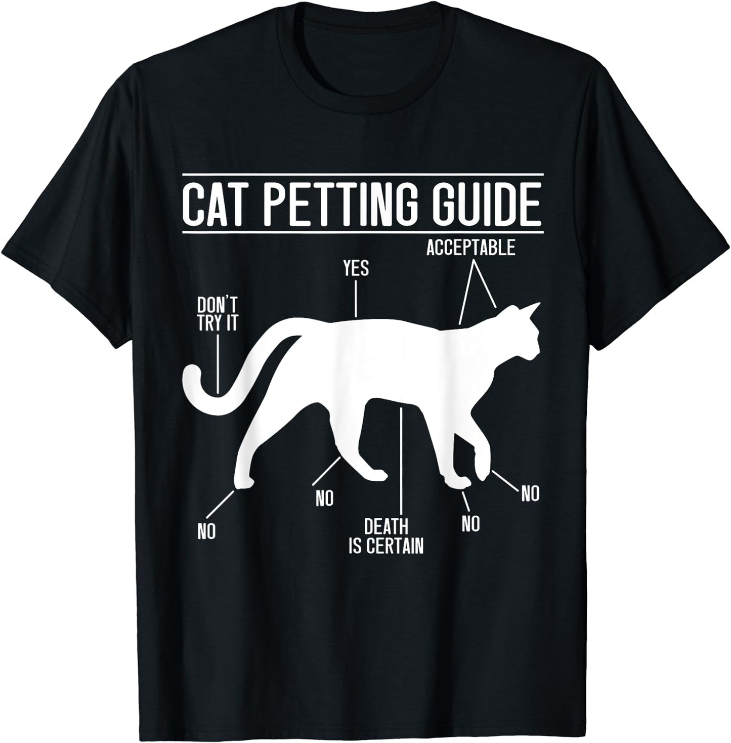 Cat Petting Guide Cat Lovers T-Shirt