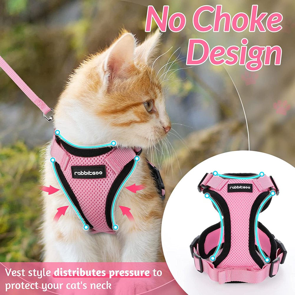 Pink Escape Proof Cat Harness, Leash & Vest