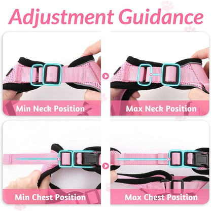 Pink Escape Proof Cat Harness, Leash & Vest