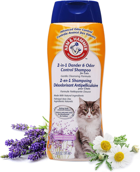 Arm & Hammer 2-In-1 Deodorizing & Dander Reducing Shampoo for Cats 